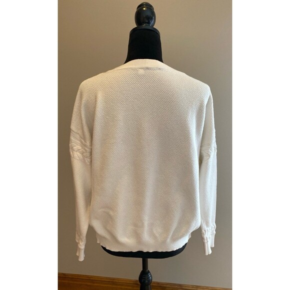 Cyrus Womens Sweater Size XL Cream Cable Knit Crew Neck Dolman Sleeves Stylish - Picture 5 of 12